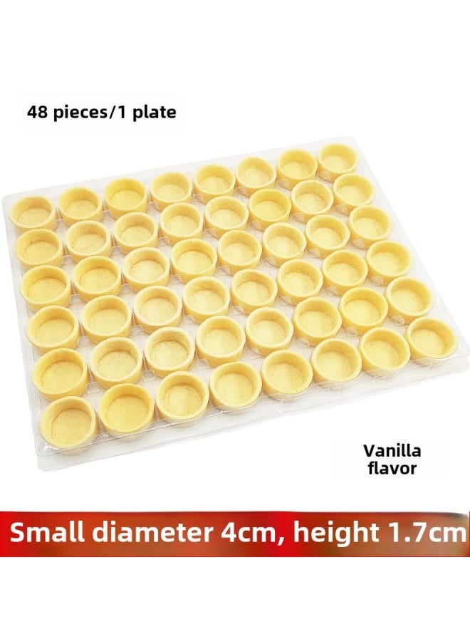 Generic Tower Shell Tart Bottom Butter Baking Tart Shell Commercial Semi-finished Fruit Tower French Egg Tart Skin Dessert Table Tower Bottom-Specifications:Vanilla Flavor 4cm Small Size *6 Plates 288 Capsules  - Image 1