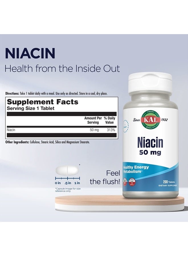 Kal 50 Mg Niacin Tablets, 200 Count - Image 2
