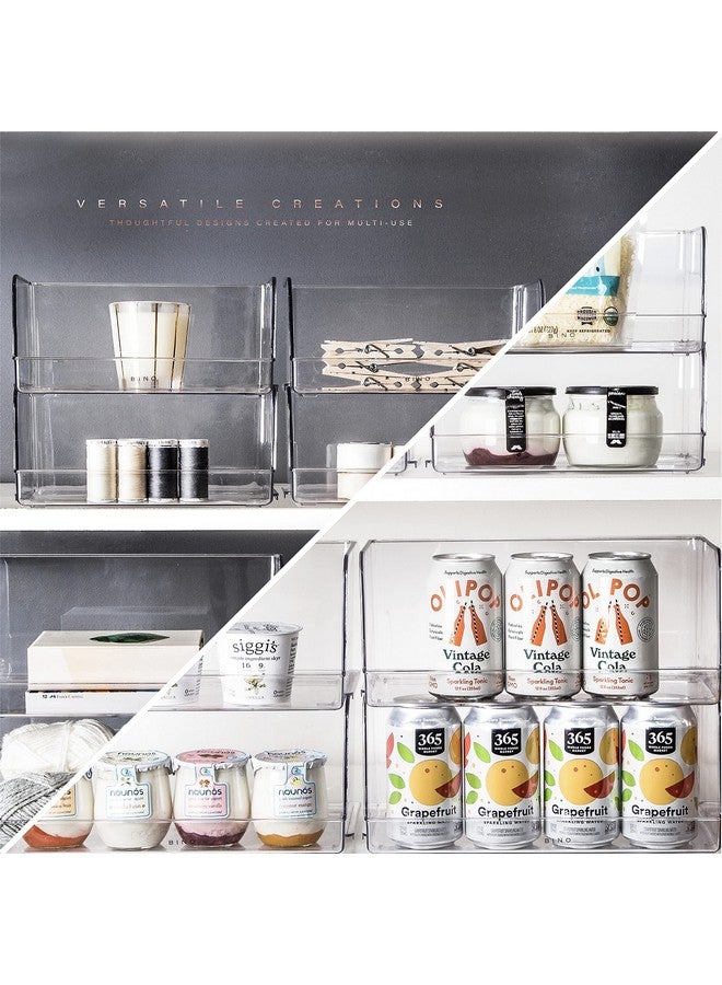 BINO | Stackable Plastic Storage Bins, Large | THE MYRIAD COLLECTION | Multipurpose Bins | Pantry Organizers And Storage | Home Organization Containers | Clear Plastic Fridge Bin | Freezer Organizer - Image 4