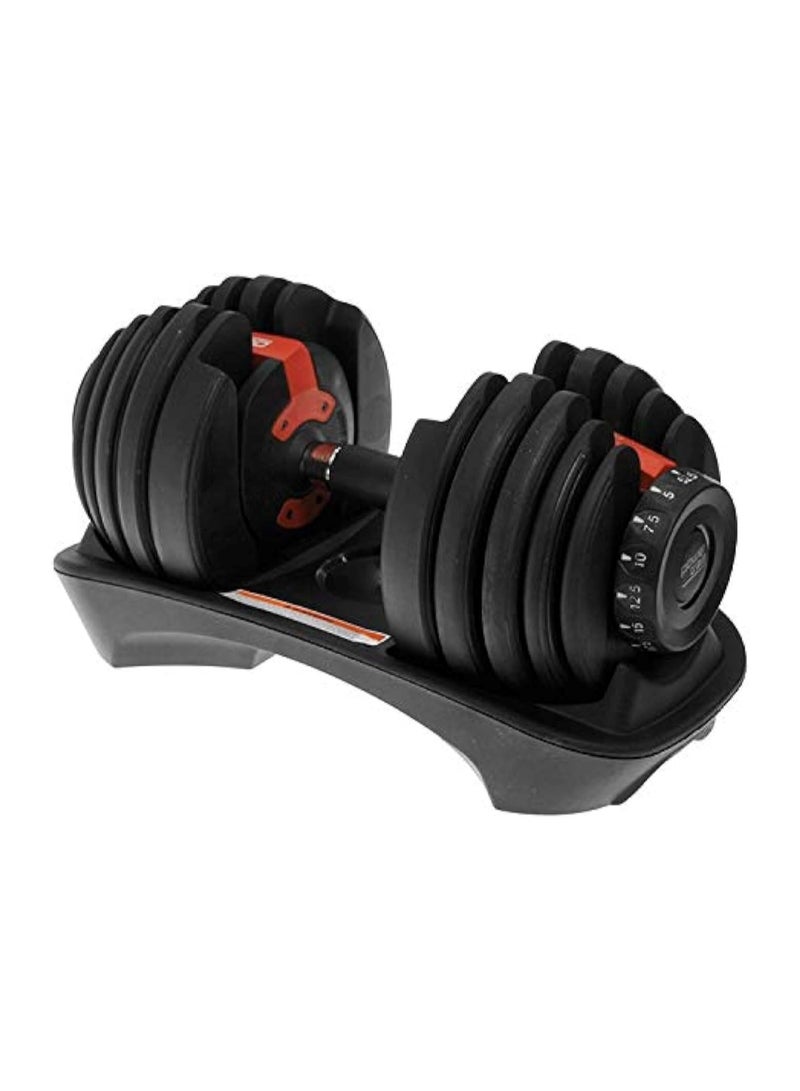 Huitich 1 Pc Versatile 40kg Adjustable Dumbbell with Silicon Steel Construction Black - Image 1