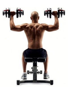 Huitich 1 Pc Versatile 40kg Adjustable Dumbbell with Silicon Steel Construction Black  - Image 2