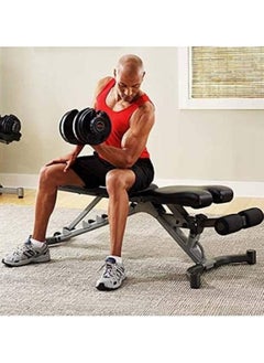 Huitich 1 Pc Versatile 40kg Adjustable Dumbbell with Silicon Steel Construction Black  - Image 5