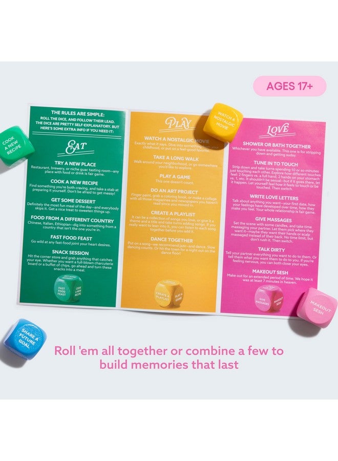 WHAT DO YOU MEME? Let’s Get Deep® Date Night Dice by Relatable, Roll for 200+ Unique Date Night Ideas, Gifts, and Wedding Gifts For Couples, Includes 4 Custom Dice and Instructions, Designed For Couples Ages 18+ - Image 3