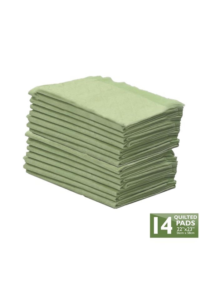 four paws Wee-Wee Superior Performance Bamboo Pee Pads for Dogs, Earth Friendly Dog & Puppy Potty Training Pads, Crate Liners, Housebreaking Supplies, 22" x 23" (14 Count) - Image 2