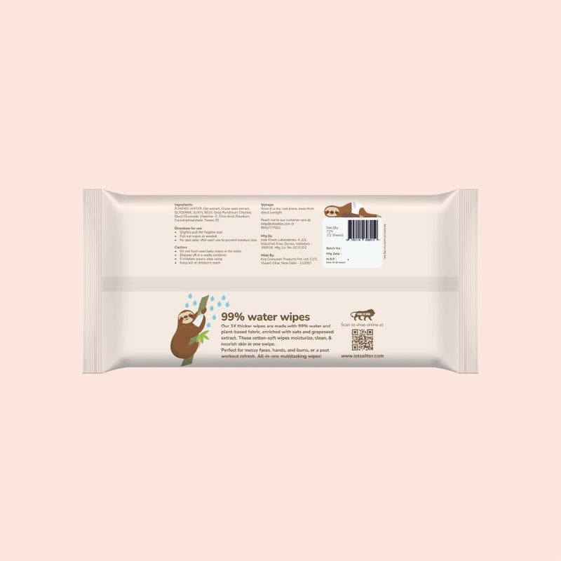 .allter 99% Water Moisturizing Wipes 3X Thickness, 3X Durability || Pack of 10 - Image 4
