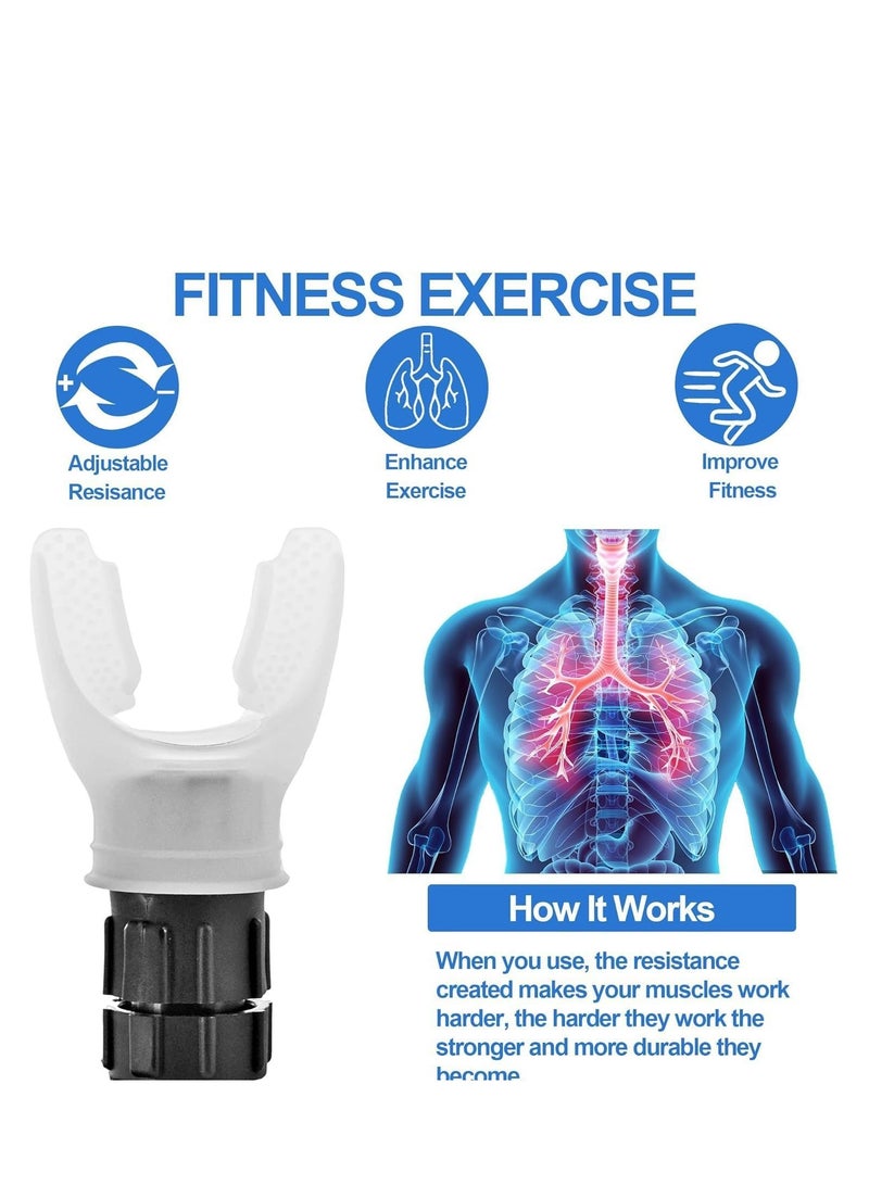 شيانغ مي جهاز توسيع تمرين الرئة، جهاز تمرين التنفس للرئتين، جهاز تدريب العضلات المحمول مع إعدادات مقاومة قابلة للتعديل لتعزيز القوة والقدرة على التحمل، زيادة سعة الرئة، جهاز تدريب التمارين - خفيف الوزن، سهل التنظيف - Image 1