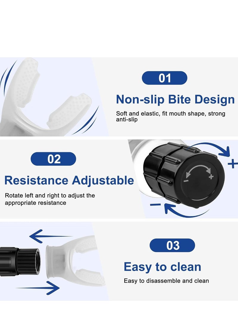 شيانغ مي جهاز توسيع تمرين الرئة، جهاز تمرين التنفس للرئتين، جهاز تدريب العضلات المحمول مع إعدادات مقاومة قابلة للتعديل لتعزيز القوة والقدرة على التحمل، زيادة سعة الرئة، جهاز تدريب التمارين - خفيف الوزن، سهل التنظيف - Image 5