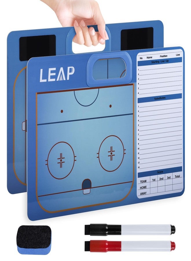 LEAP Coach Board for Ice Hockey Premium Coaches Clipboard | Double-Sided Dry Erase Marker Board for Ice Hockey, (Marker Included) - Image 1