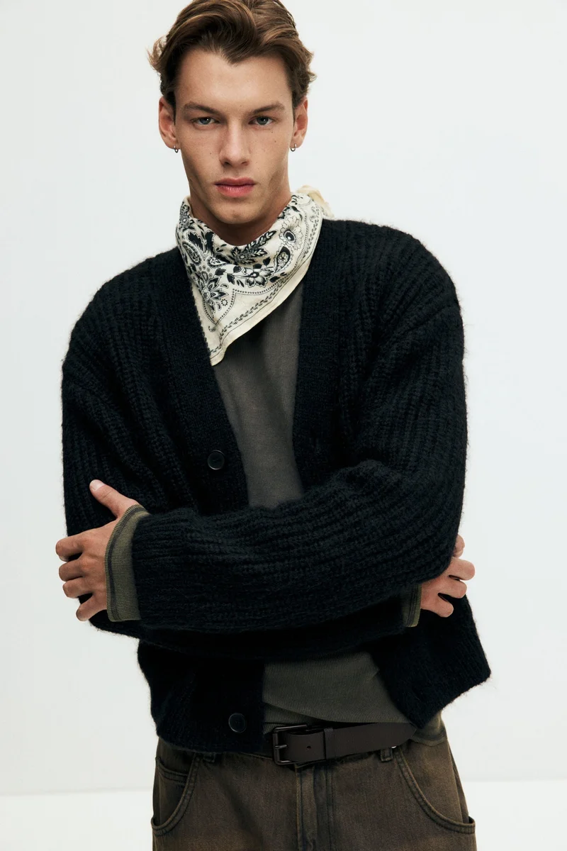 H&M Loose Fit Rib-knit cardigan