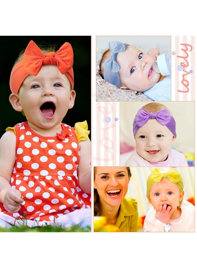 Janinka Baby Girl Hairband, 42 Pcs Nylon Headbands with Bows Knotted Children Soft Hair Accessories for Kids Baby Girls Boys Newborn Infant Toddlers - Image 5