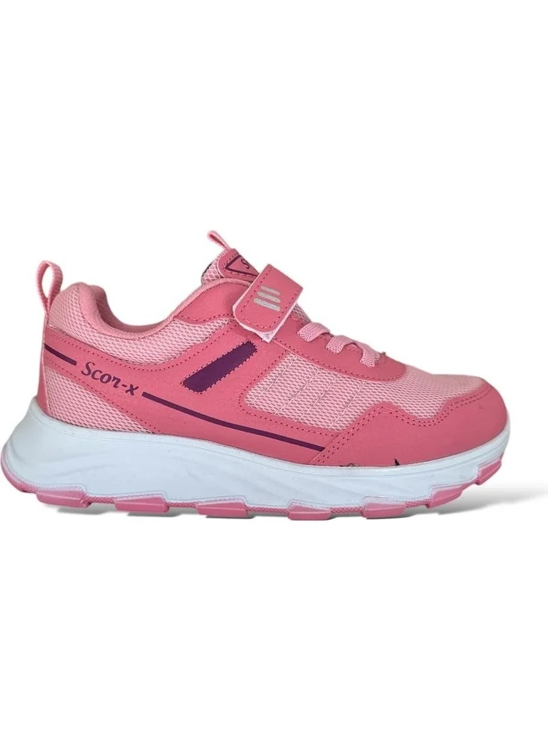 Liger Kids Lace-Up Velcro Sneakers Pink