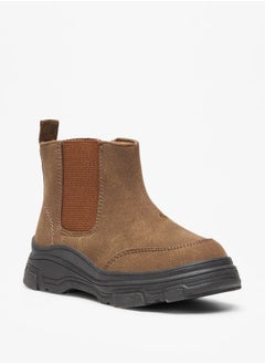 LBL by Shoexpress Boy's Solid High Cut Boots with Zip Closure  - Image 1