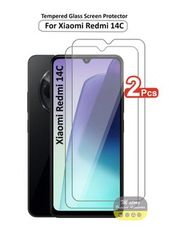 2 Pieces Xiaomi Redmi 14C Tempered Glass Screen Protector – High Transparency, Delicate Touch, Anti-Explosion, Smooth Arc Edges, Easy Installation, Screen Protector for  Xiaomi Redmi 14C