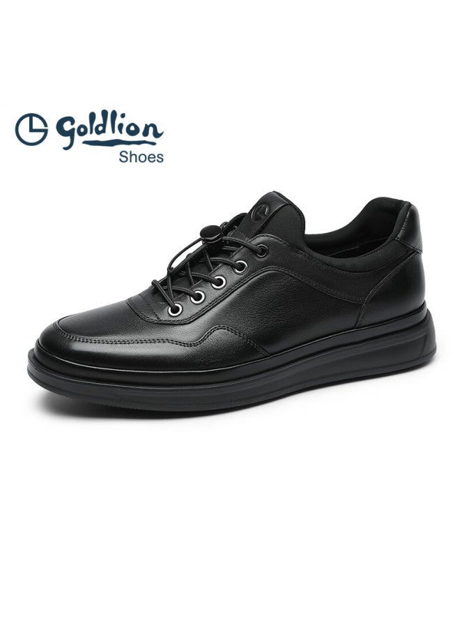 Goldlion Men's New California Craft Leather Slip-on Casual Shoes G229330252aaa Black Size 44 - Image 4