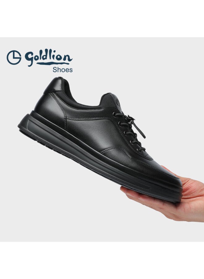 Goldlion Men's New California Craft Leather Slip-on Casual Shoes G229330252aaa Black Size 44 - Image 3