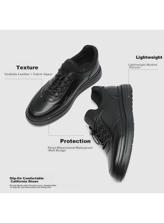 Goldlion Men's New California Craft Leather Slip-on Casual Shoes G229330252aaa Black Size 44 - Image 1