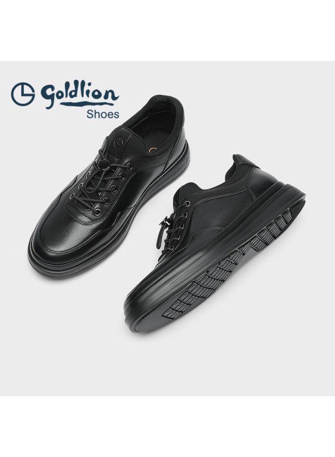 Goldlion Men's New California Craft Leather Slip-on Casual Shoes G229330252aaa Black Size 44 - Image 5