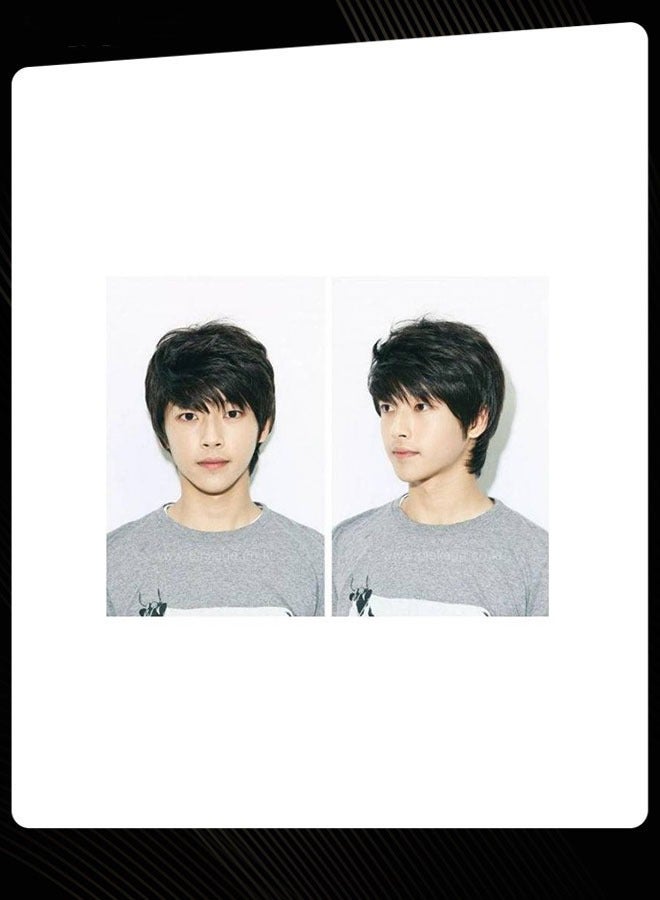 Korean style fashion cool men fluffy short curly wig for boy