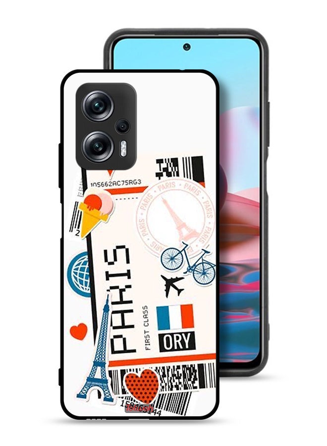 Tolwak Xiaomi Redmi Note 11T Pro 5G Protective Case Cover Paris Sticker - Image 1