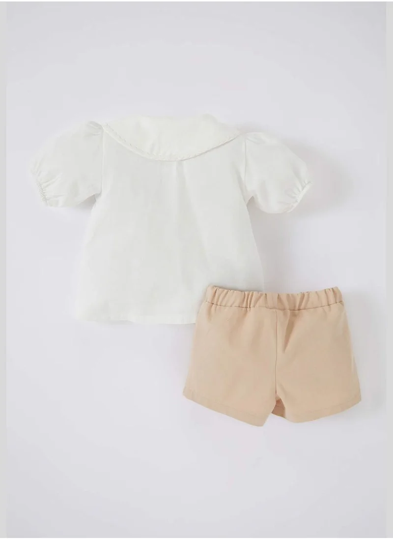ديفاكتو 3 Pack BabyGirl Baby Neck Short Sleeve Woven Set