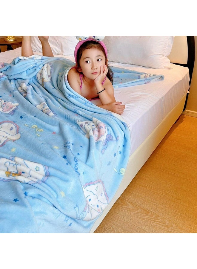 Sanrio Cartoon Sanrio Cinnamon Pattern Double-Sided Milk Plush Blanket Kindergarten Nap Blanket Multifunctional Blanket (Size: 100cm X 150cm) - Image 3