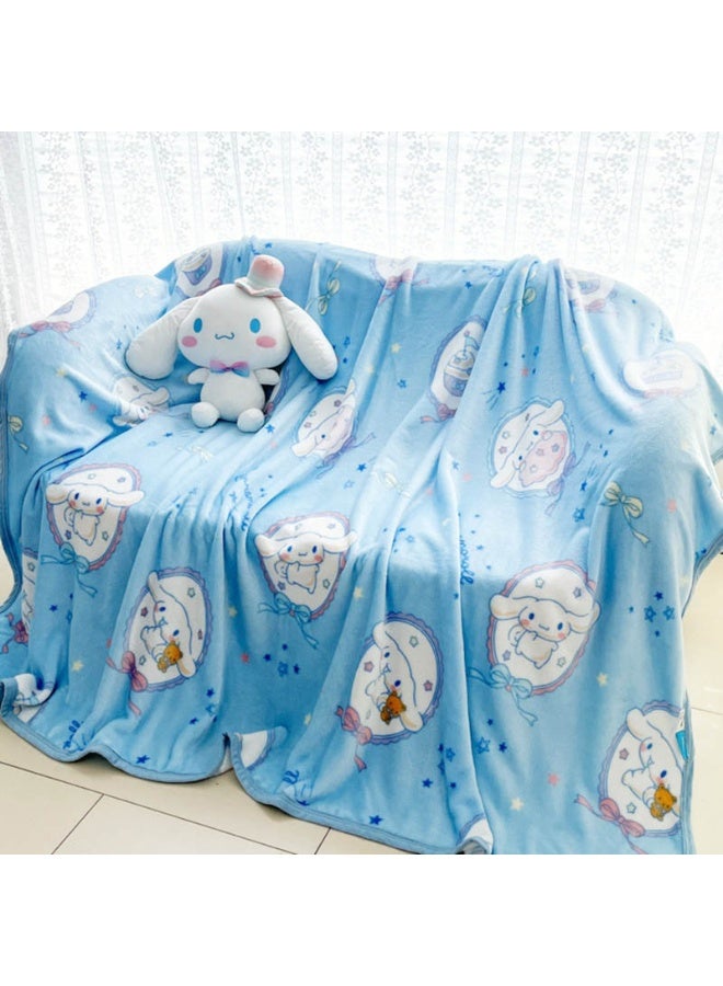 Sanrio Cartoon Sanrio Cinnamon Pattern Double-Sided Milk Plush Blanket Kindergarten Nap Blanket Multifunctional Blanket (Size: 100cm X 150cm) - Image 2