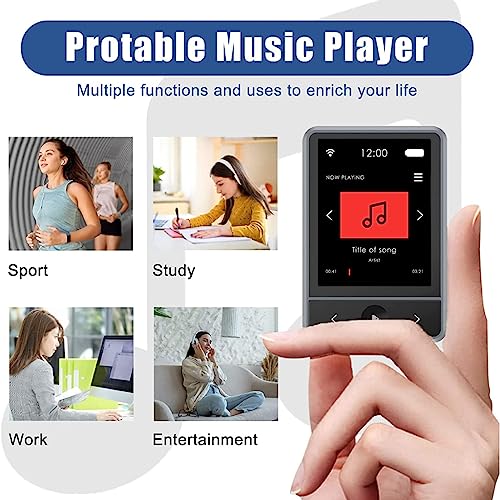 Concept Kart Portable MP3 Player with Clip on Design & Bluetooth 5.0 High Fidelity Lossless Sound Quality FM Radio, Recording, E-Book Support | 32GB Built-in Storage | Multifunctional Ultralight Mini Music Player - Image 4