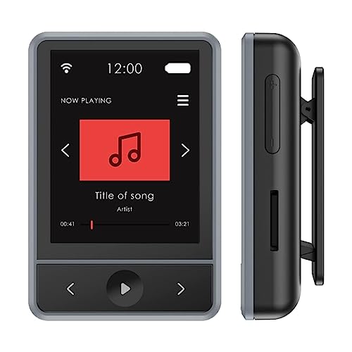 Concept Kart Portable MP3 Player with Clip on Design & Bluetooth 5.0 High Fidelity Lossless Sound Quality FM Radio, Recording, E-Book Support | 32GB Built-in Storage | Multifunctional Ultralight Mini Music Player - Image 1