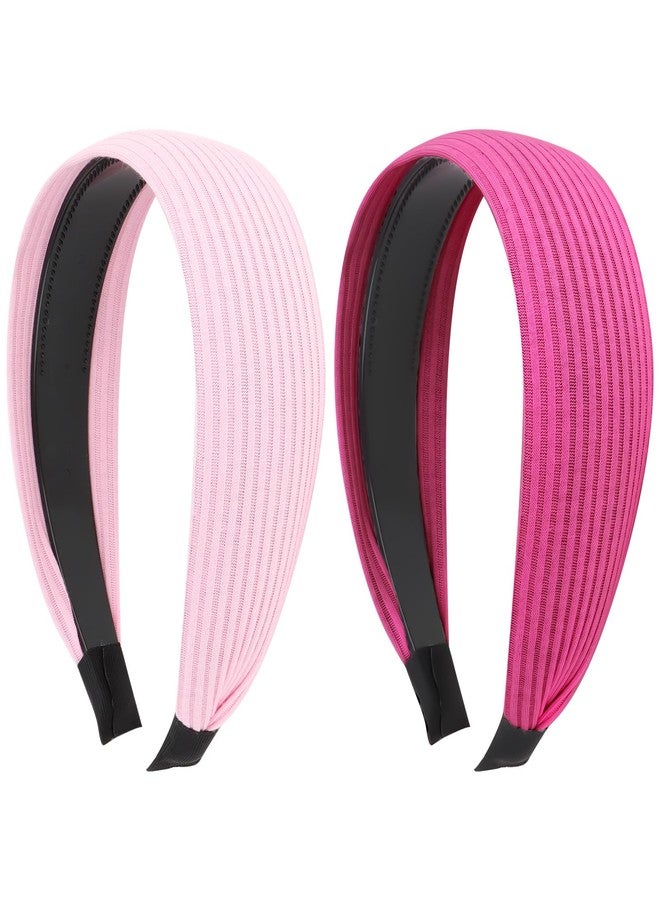 ACO-UINT 2 Pack Wide Headbands for Women - Non-slip Thick Headbands with Teeth for Large Heads - Image 1