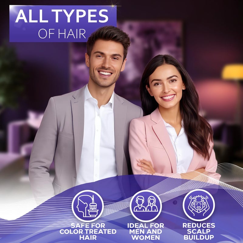 BELLISSO Hard Water Shampoo and Conditioner Set - Sulfate Free Hair Care Products for Women and Men - Moisturizing Treatment with Chelating Properties for a Deep Clean - Remover for Cleansing Mineral Build Up - Image 4