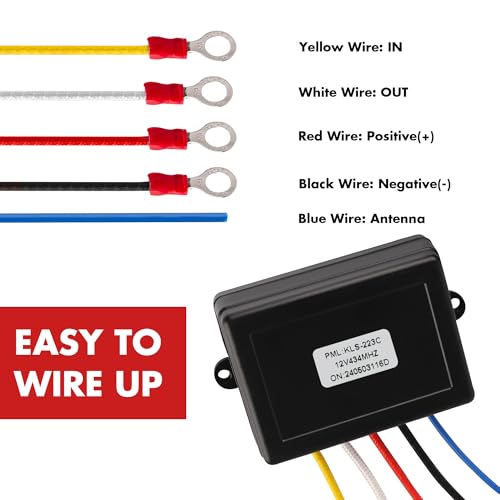 XPV AUTO Winch Remote Control with 2 remotes & 1 Receiver for 12V Truck, ATV and SUV Winch Wireless System - Image 2