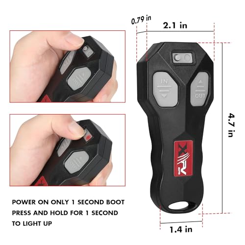 XPV AUTO Winch Remote Control with 2 remotes & 1 Receiver for 12V Truck, ATV and SUV Winch Wireless System - Image 5