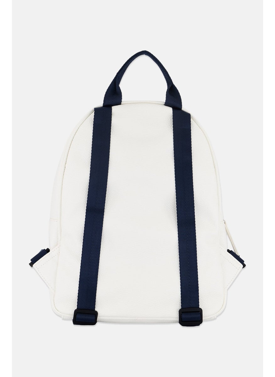 NAUTICA Women Brand Logo Backpack 29 H x 23 L x 10 W cm, White  - Image 2