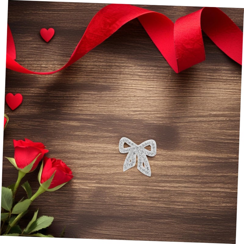 Silver Rhinestone Bow Patches for DIY Clothing Dresses Jeans Shoes Bags Accessories - Image 5