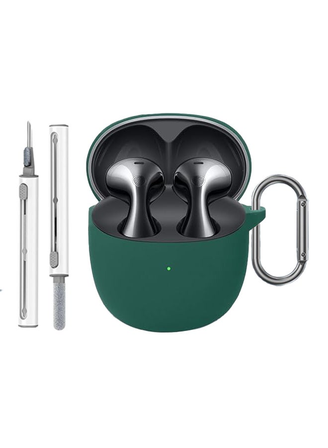 SJet Soft Silicone Protective Case Cover for Huawei FreeBuds 6 with Cleaner Kit and Keychain(Green) - Image 1