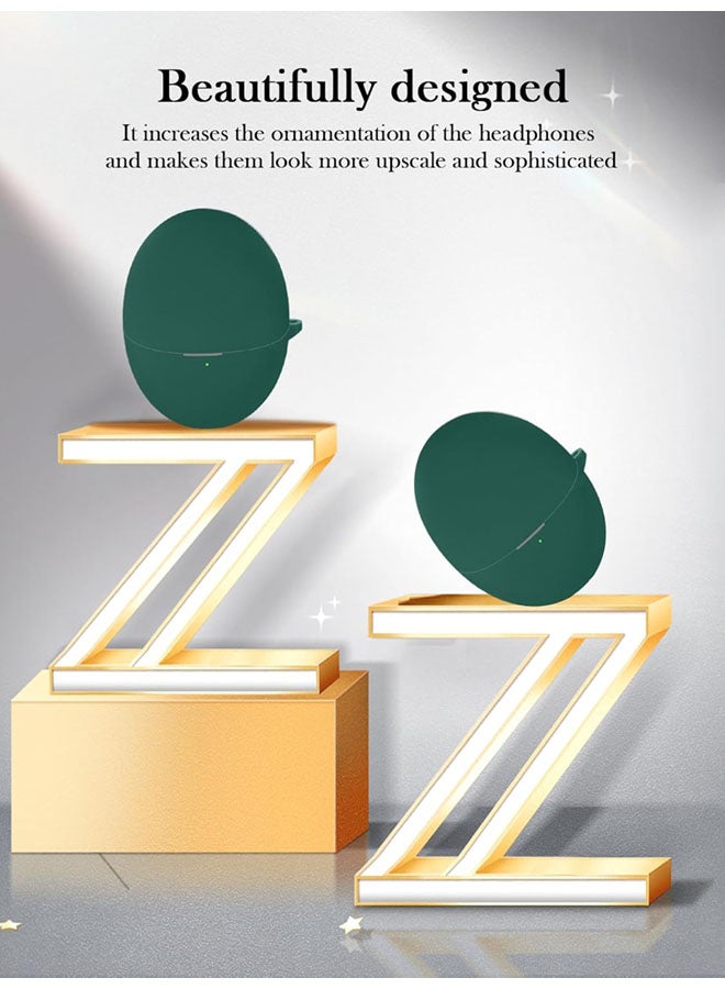 SJet Soft Silicone Protective Case Cover for Huawei FreeBuds 6 with Cleaner Kit and Keychain(Green) - Image 5