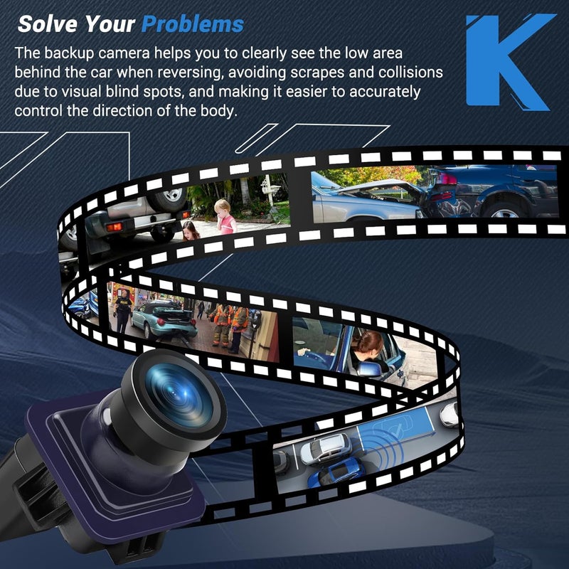 KUTTOLE HD Rear View Backup Camera for Ford F150, Mustang, Lincoln MKC - Image 2