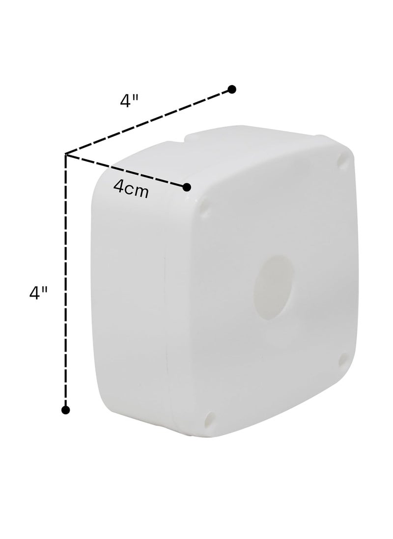 ELECTRA ZONE - ELECTRA ZONE Waterproof CCTV BoxPVC Box for Camera Mounting Junction Box with Brass Nuts Fitting Pack Of 10 - Image 1