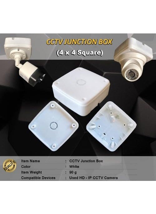 ELECTRA ZONE - ELECTRA ZONE Waterproof CCTV BoxPVC Box for Camera Mounting Junction Box with Brass Nuts Fitting Pack Of 10 - Image 1