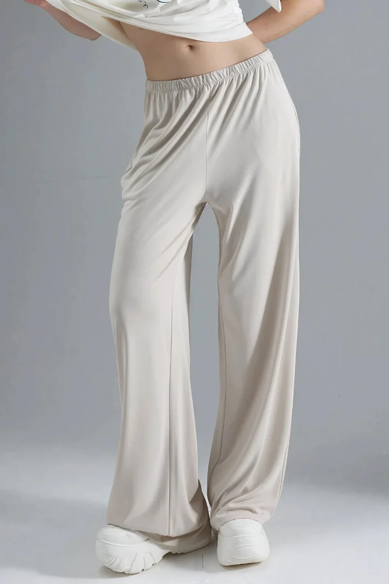 Busem BUSEM Elastic Waist Straight Leg Modal Pants