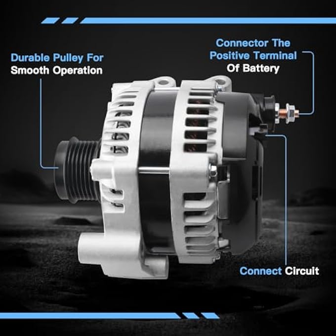 HLBTK Alternator 68271769AA 180 Amp 12V Fits for Ram Promaster 1500 2500 3500 3.6L 2014-2021 Replaces 4727603AA P04727603AA 421000-7120 Replacement Part - Image 3