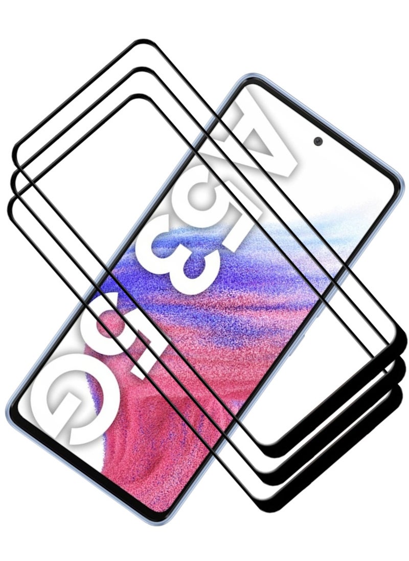 ACLIX 3 Pieces Antistatic ESD Dustproof Premium Quality High Definition Tempered Glass Screen Protector Designed For Samsung Galaxy A53 5G - Image 1