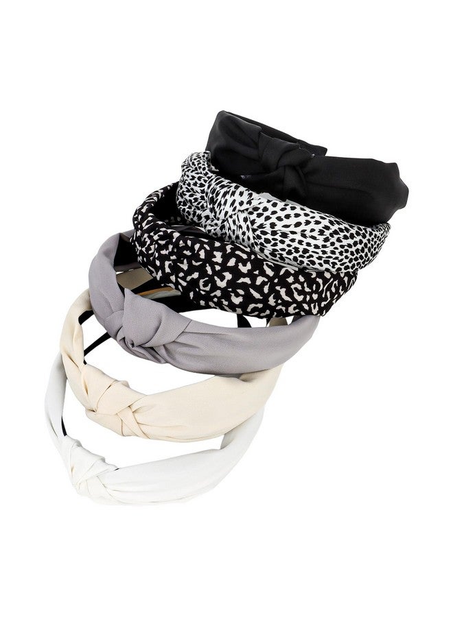 ACO-UINT Headbands for Women Knotted Headbands, 6 Pack Large Head Bands for Women's Hair Wide Headbands, Non-slip Thick Headbands Womens Fashion Headbands Hair Accessories for Women - Image 1