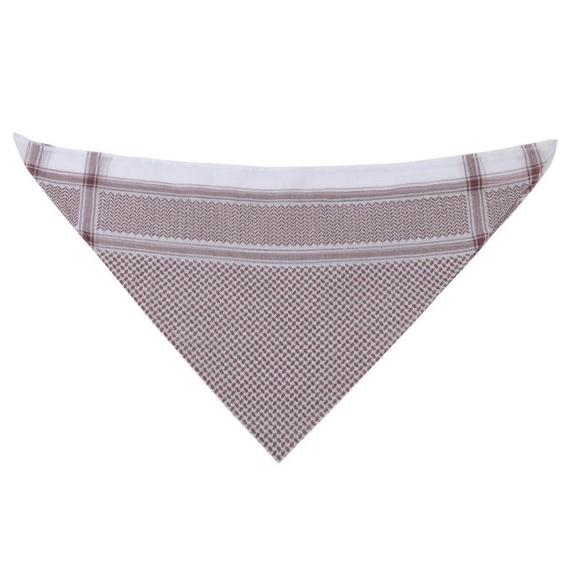 AL YARMOOK Traditional Keffiyeh Shemagh Scarf – Lightweight Cotton Arab Headscarf for Men & Women (White & Maroon) - Image 2