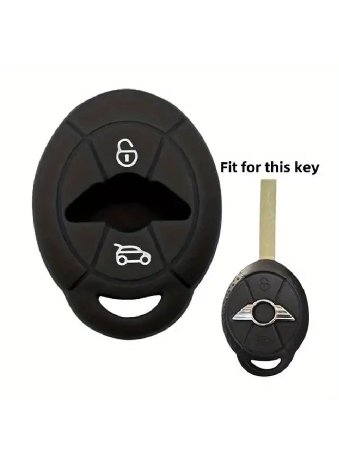 Red Silicone Key Fob Cover Remote Control Protector Case Compatible with R50 R53 R56 Models - Image 1