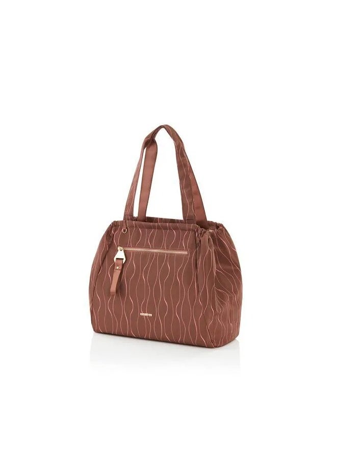 AMERICAN TOURISTER American Tourister Alizee Day Small Tote Bag - Dark Brown Pink - 1 Year Global Warranty  - Image 1