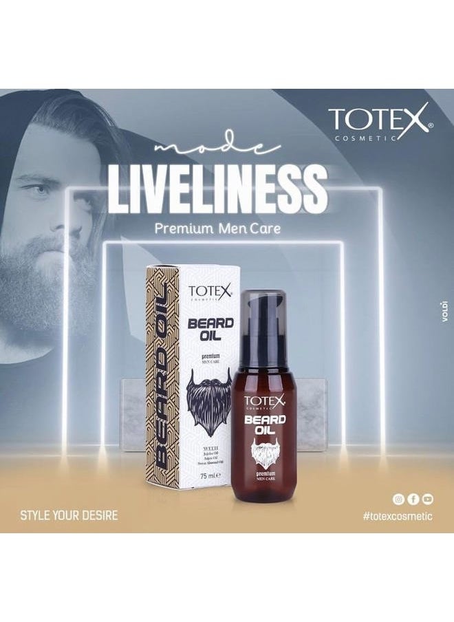 Totex - Premium Beard & Mustache Serum Oil Conditioner Anti-Dandruff Men Care 75ml - Image 1