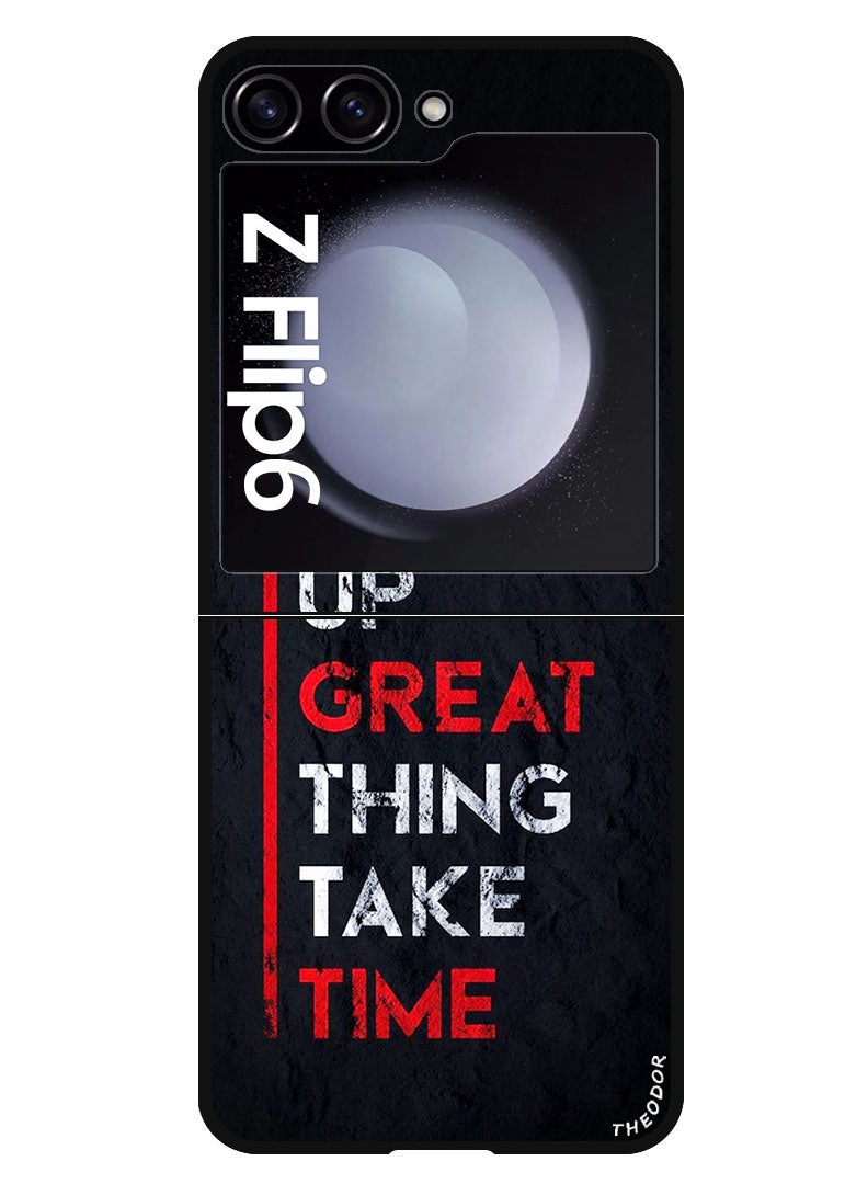 Theodor Protective Case Anti Scratch Shock Proof Bumper Cover For Samsung Galaxy Z Flip 6 Never Give Up Great - Image 1