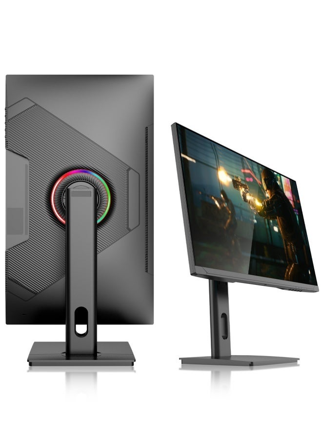 فلوف شاشة ألعاب 27 بوصة، شاشة كمبيوتر QHD 2560 × 1440، معدل تحديث 320 هرتز، حامل دوار قابل للتعديل مع مكبرات صوت مدمجة، باللون الأسود - Image 5