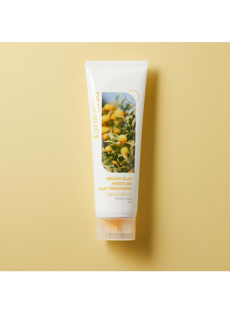 Deoproce Argan Silky Moisture Hair Treatment â€“ Korean Hair Care for Deep Hydration and Repair, 250g - Image 2